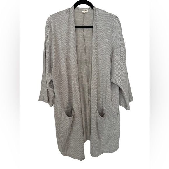 DONNI Grey and White Cardigan One Size Plus - Picture 1 of 3